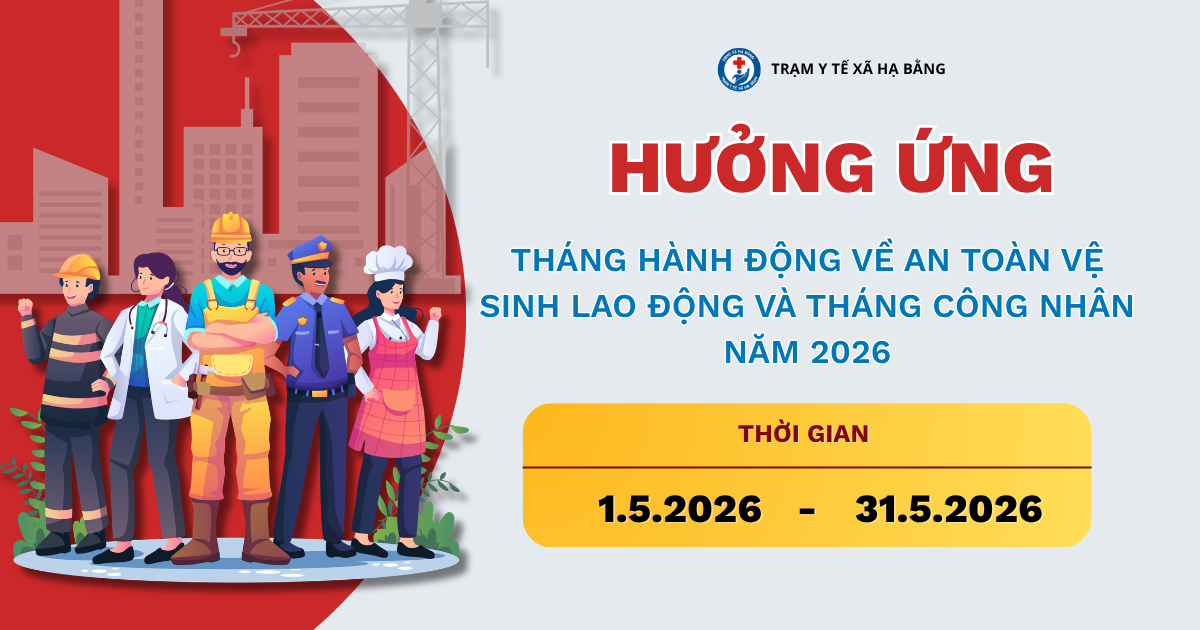 KHẨU HIỆU HƯỞNG ỨNG THÁNG HÀNH ĐỘNG VỀ AN TOÀN VỆ SINH LAO ĐỘNG VÀ THÁNG CÔNG NHÂN NĂM 2026